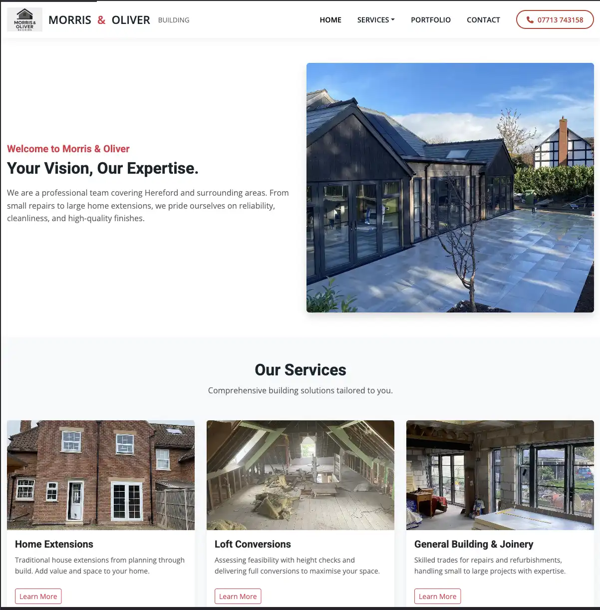Morris & Oliver Building Website